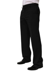 Dolce & Gabbana Black Wool Formal Dress Men Trouser Pants - IT50 | L - Trousers
