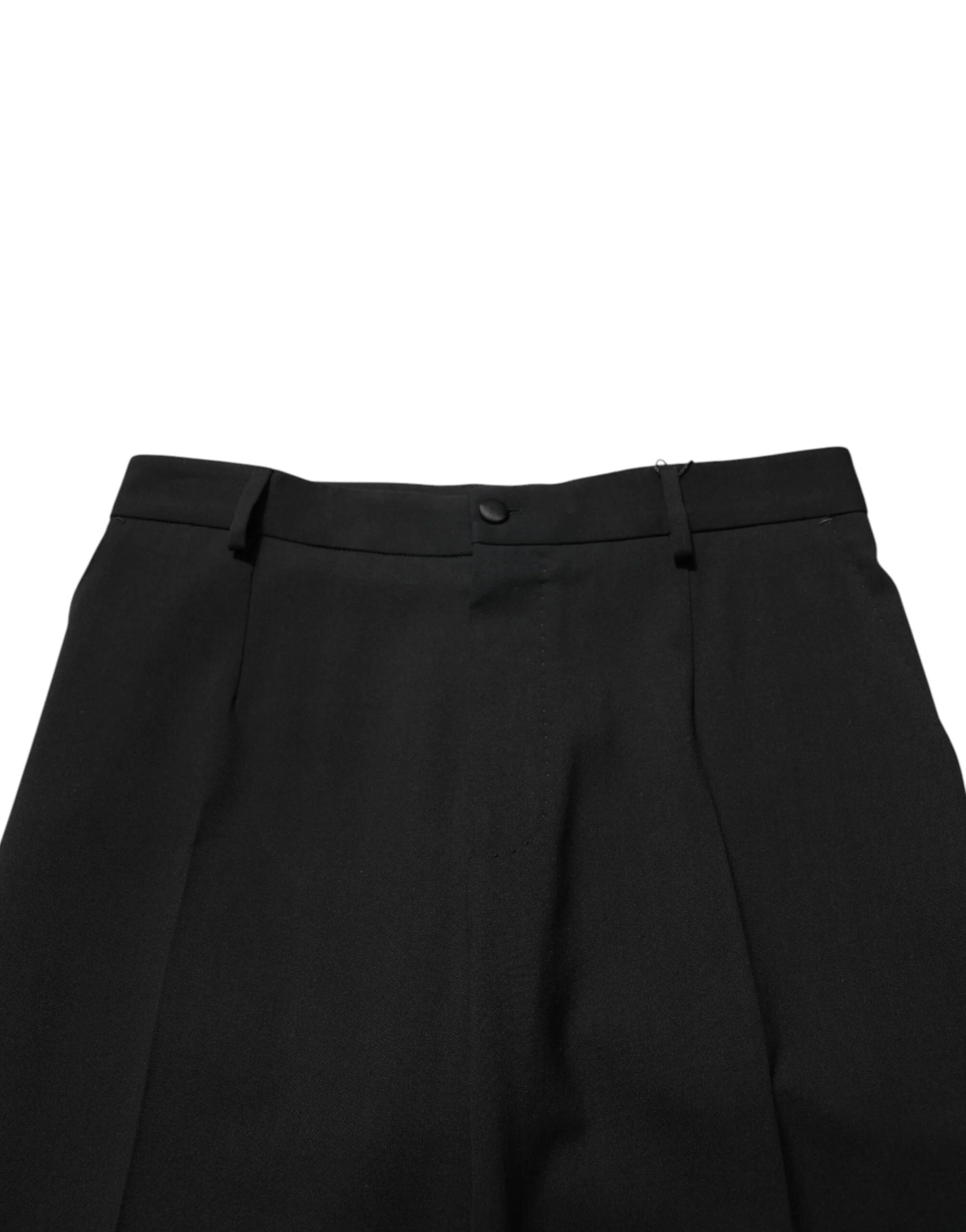 Dolce & Gabbana Black Wool Formal Dress Men Trouser Pants - IT50 | L - Trousers