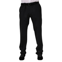 Dolce & Gabbana Black Wool Formal Dress Men Trousers Pants - IT56 | XXL - Trousers