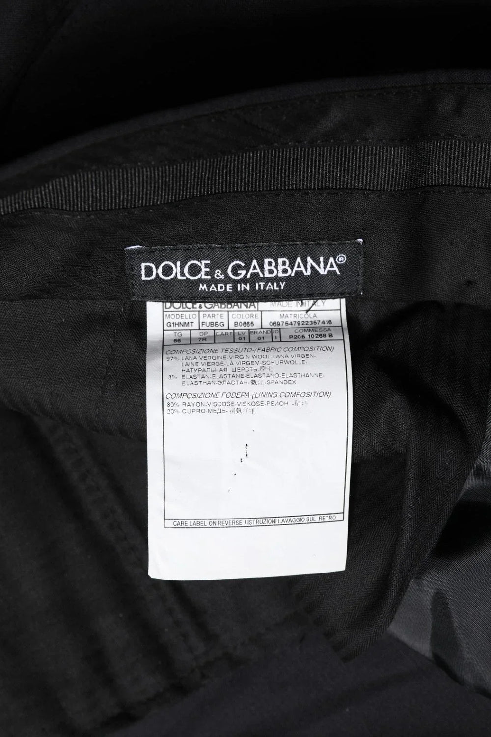 Dolce & Gabbana Black Wool Formal Dress Men Trousers Pants - IT56 | XXL - Trousers