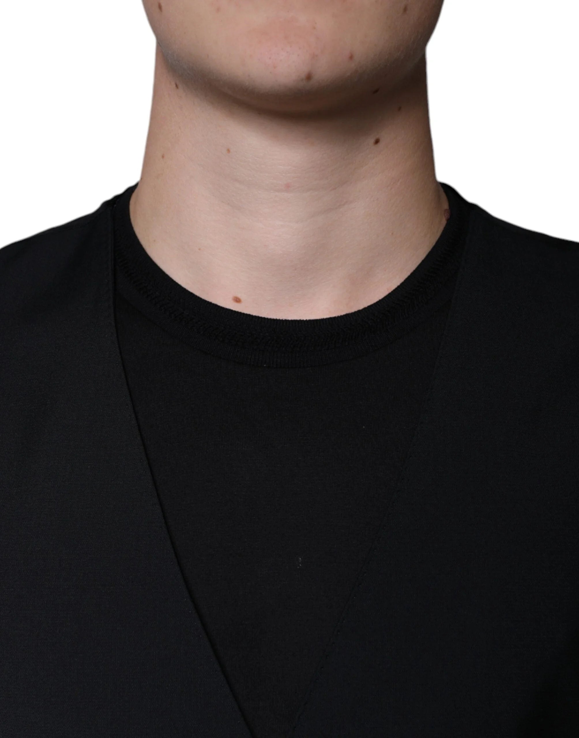 Dolce & Gabbana Black Wool Formal Dress Men Waistcoat Vest - IT50 | L - Vests