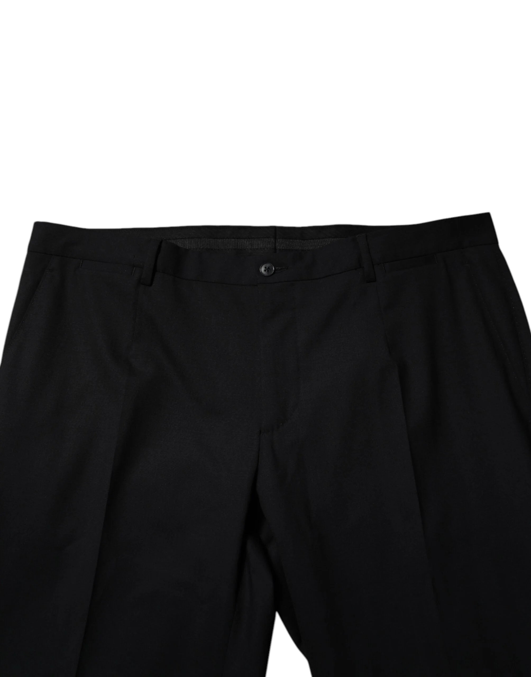 Dolce & Gabbana Black Wool Formal Dress Pants - IT52 | XL - Trousers