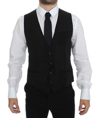 Dolce & Gabbana Black Wool Formal Dress Vest Gilet Jacket - IT46 | S - Vests