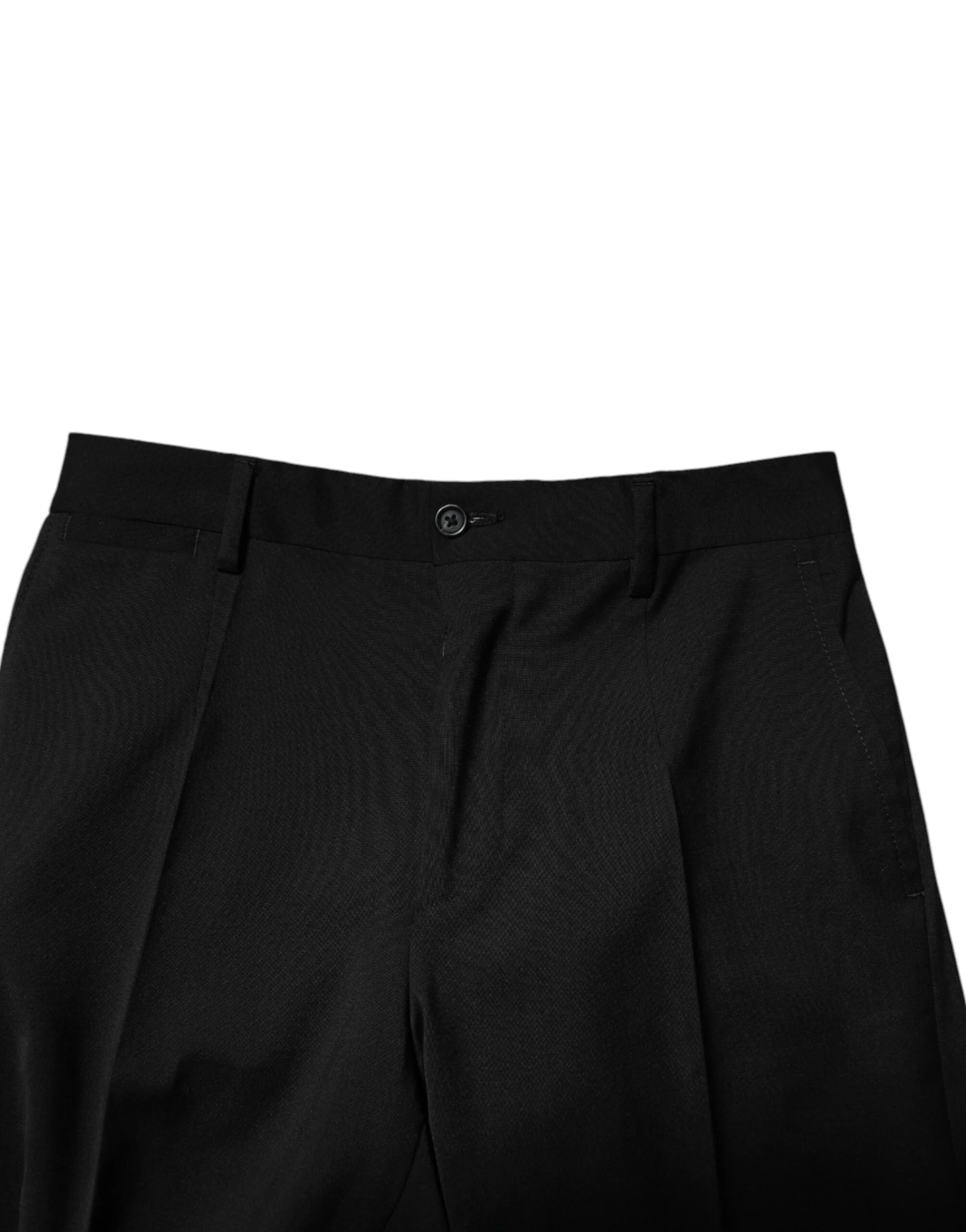 Dolce & Gabbana Black Wool Formal Men Cropped Pants - IT44 | XS - Trousers