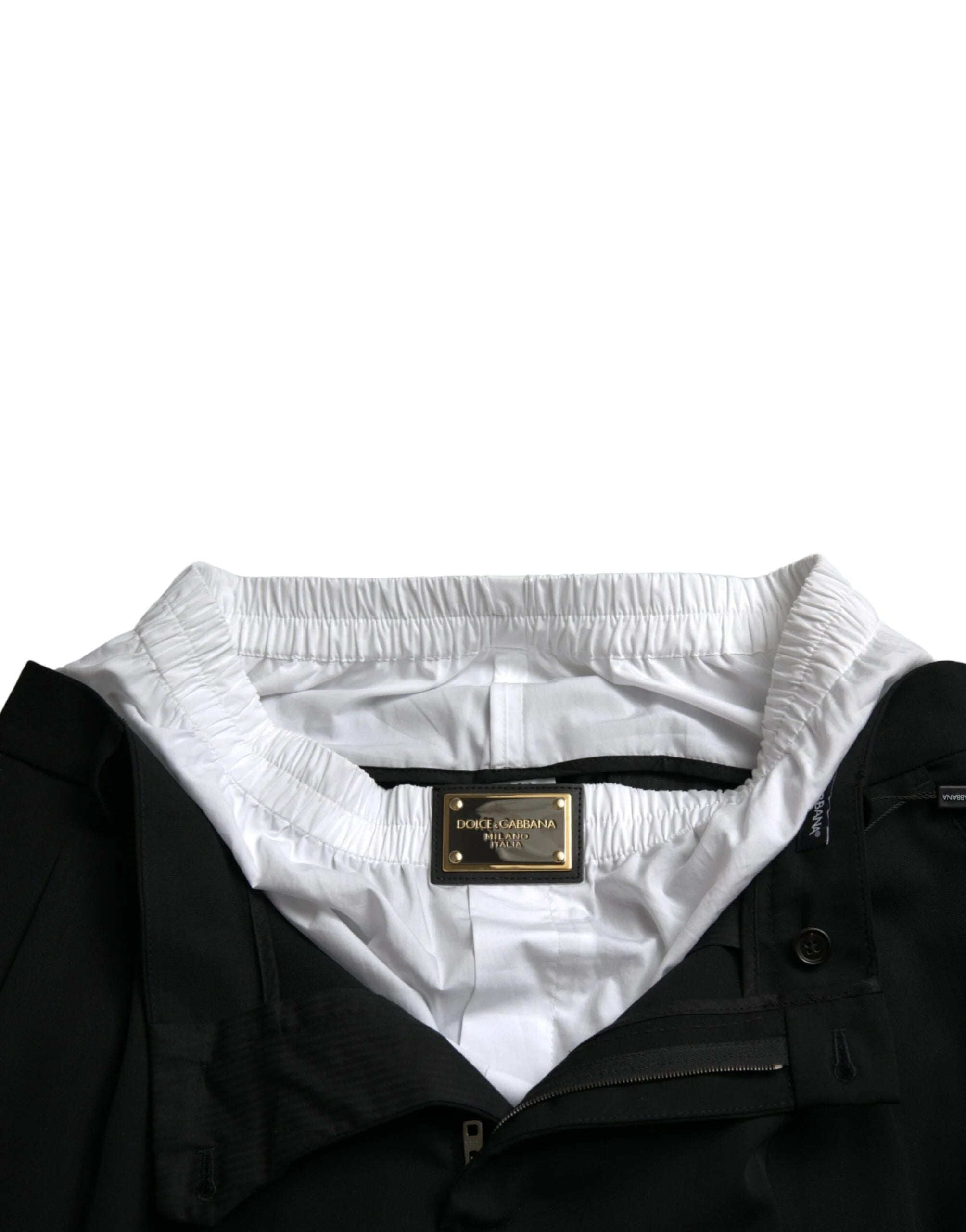 Dolce & Gabbana Black Wool Formal Straight Fit Dress Pants - IT48 | M - Trousers