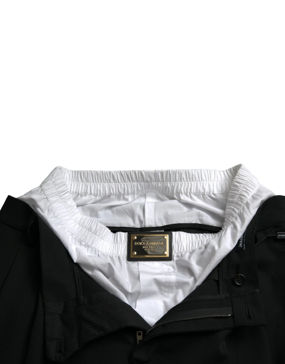 Dolce & Gabbana Black Wool Formal Straight Fit Dress Pants - IT48 | M - Trousers