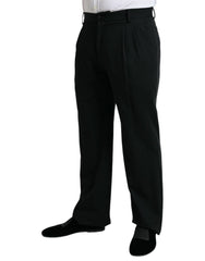 Dolce & Gabbana Black Wool Formal Straight Fit Dress Pants - IT48 | M - Trousers