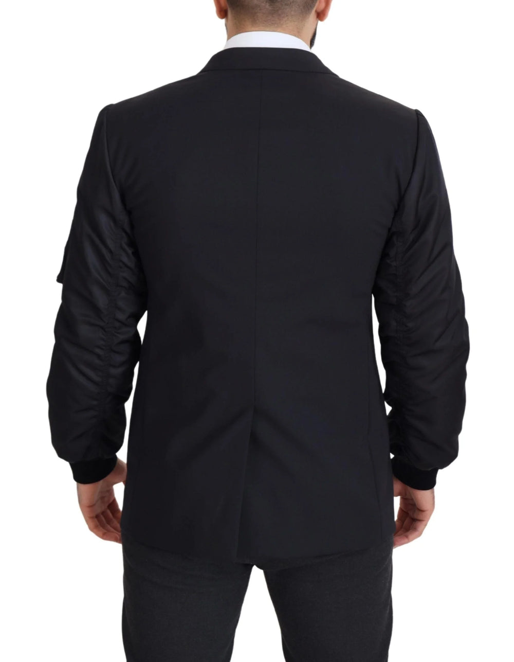 Dolce & Gabbana Black Wool Full Zip Long Sleeves Jacket - IT50 | L - Sport Jackets