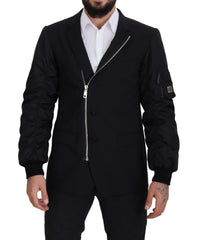 Dolce & Gabbana Black Wool Full Zip Long Sleeves Jacket - IT50 | L - Sport Jackets