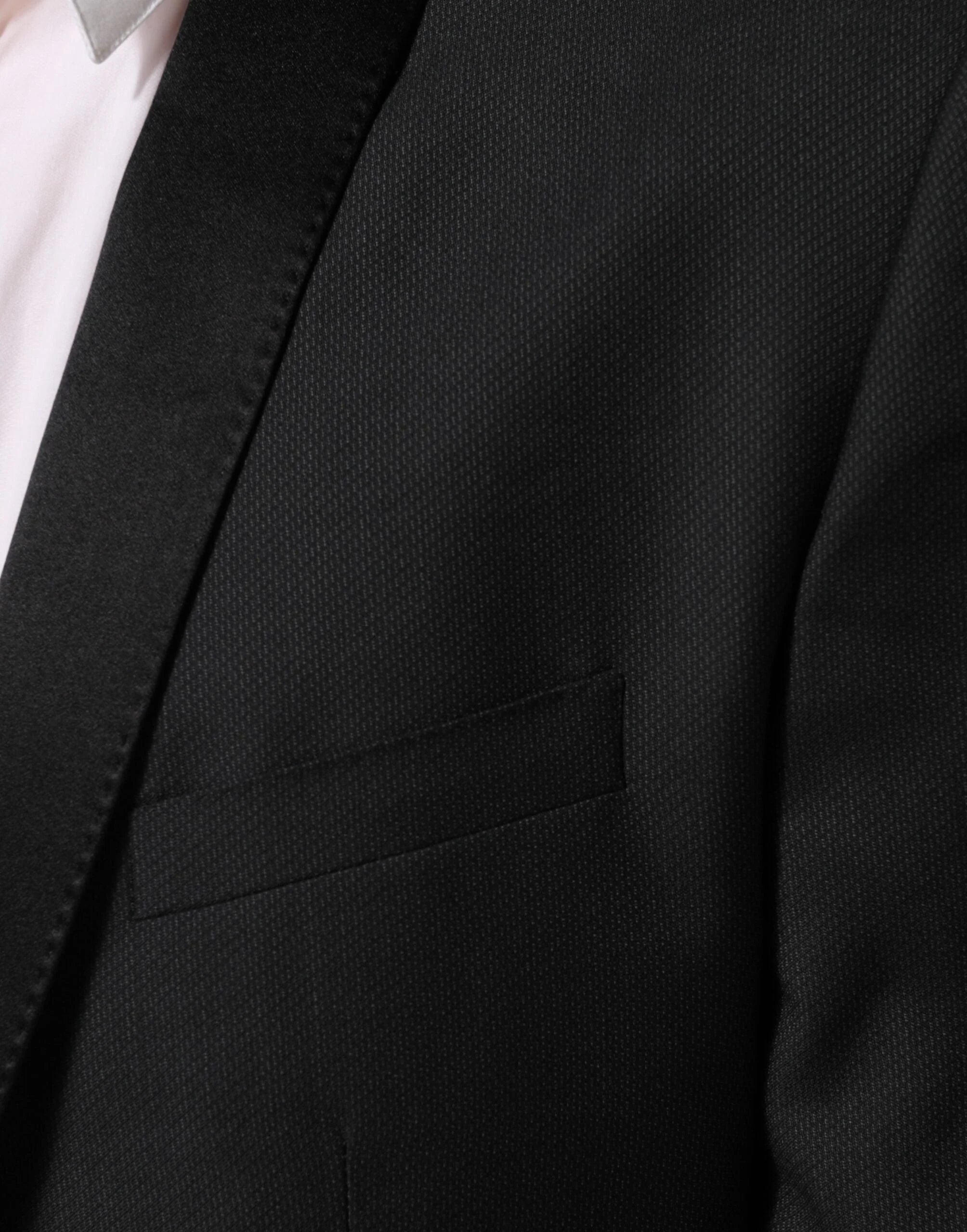 Dolce & Gabbana Black Wool GOLD 1 Button Suit Coat Blazer - Sport Jackets