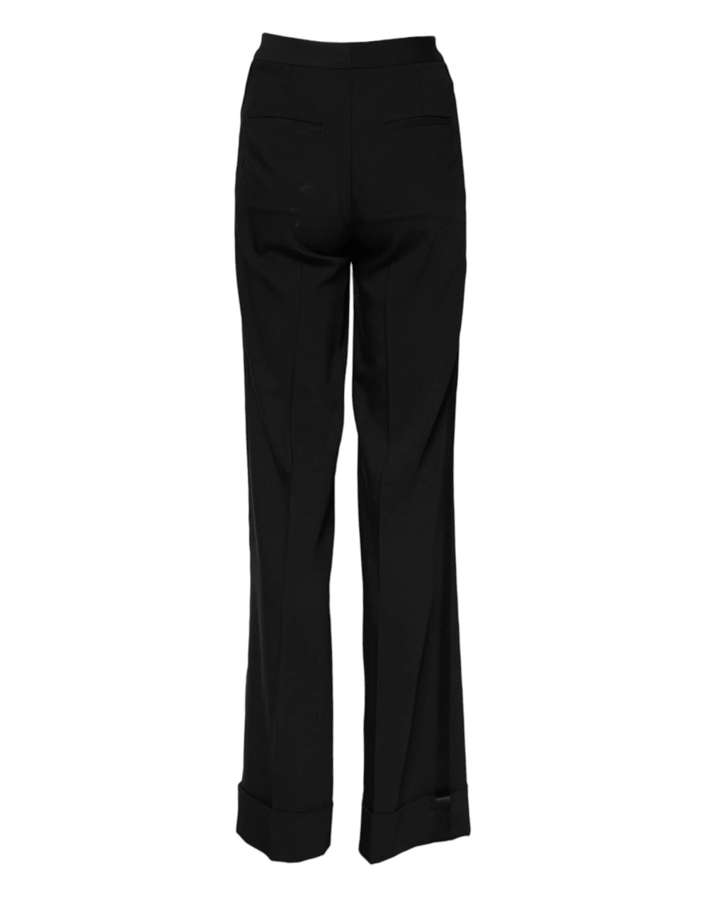 Dolce & Gabbana Black Wool High Waist Flared Pants - IT40|S - Trousers