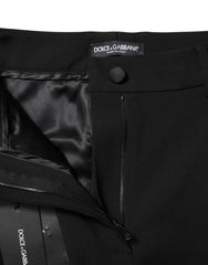 Dolce & Gabbana Black Wool High Waist Formal Pants - IT38 | XS - Trousers
