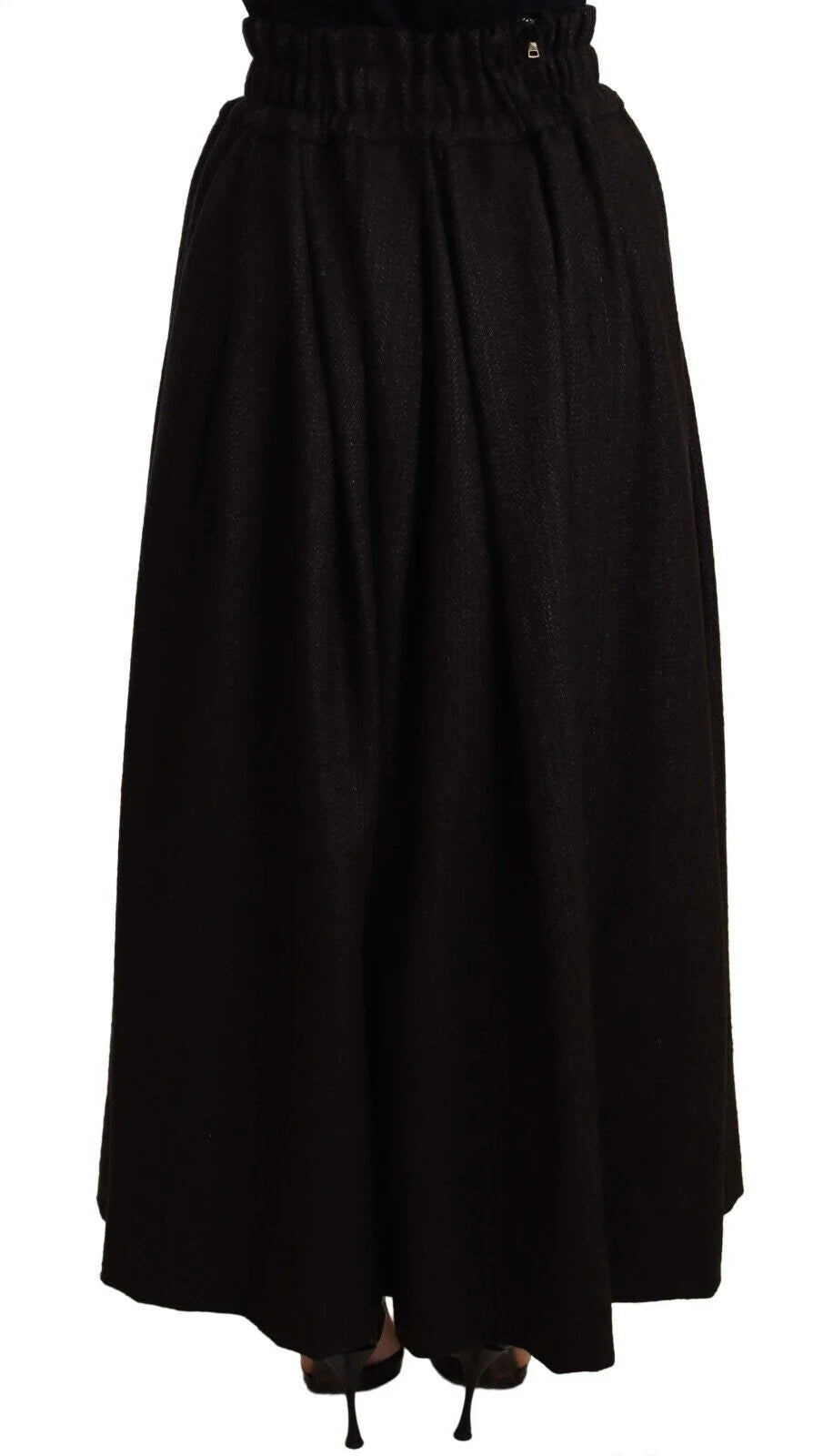 Dolce & Gabbana Black Wool High Waist Maxi PIECE Skirt - IT40|S - Skirts