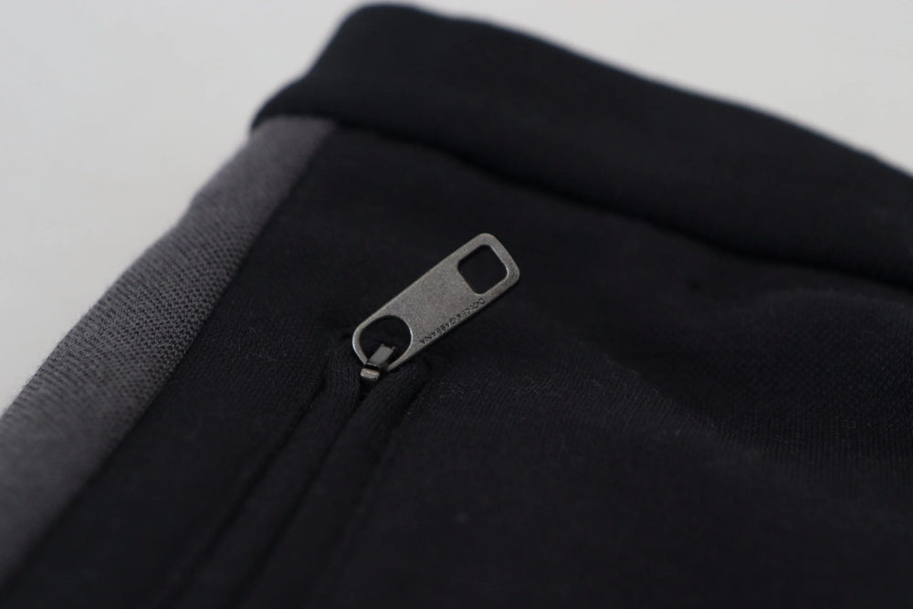 Dolce & Gabbana Black Wool Horseshoe Jogger Pants - IT52 | L - Joggers