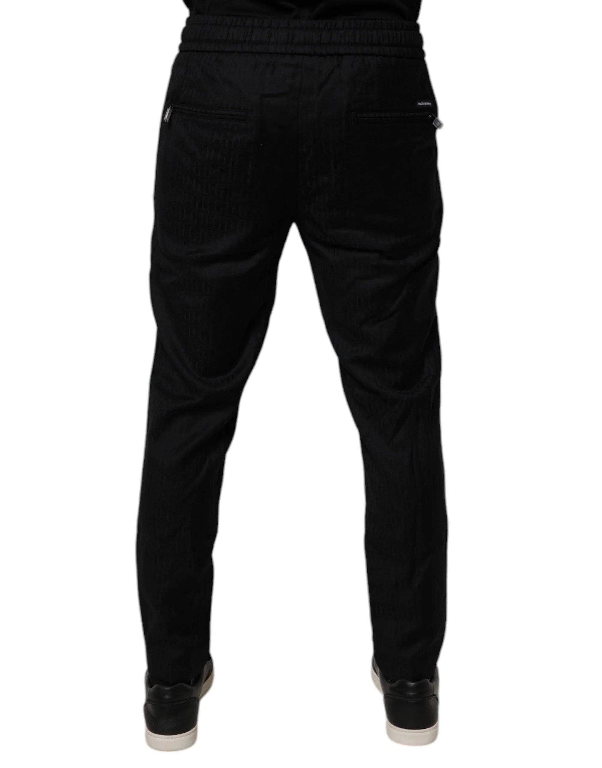 Dolce & Gabbana Black Wool Jogger Jogging Pants - IT48 | M - Joggers