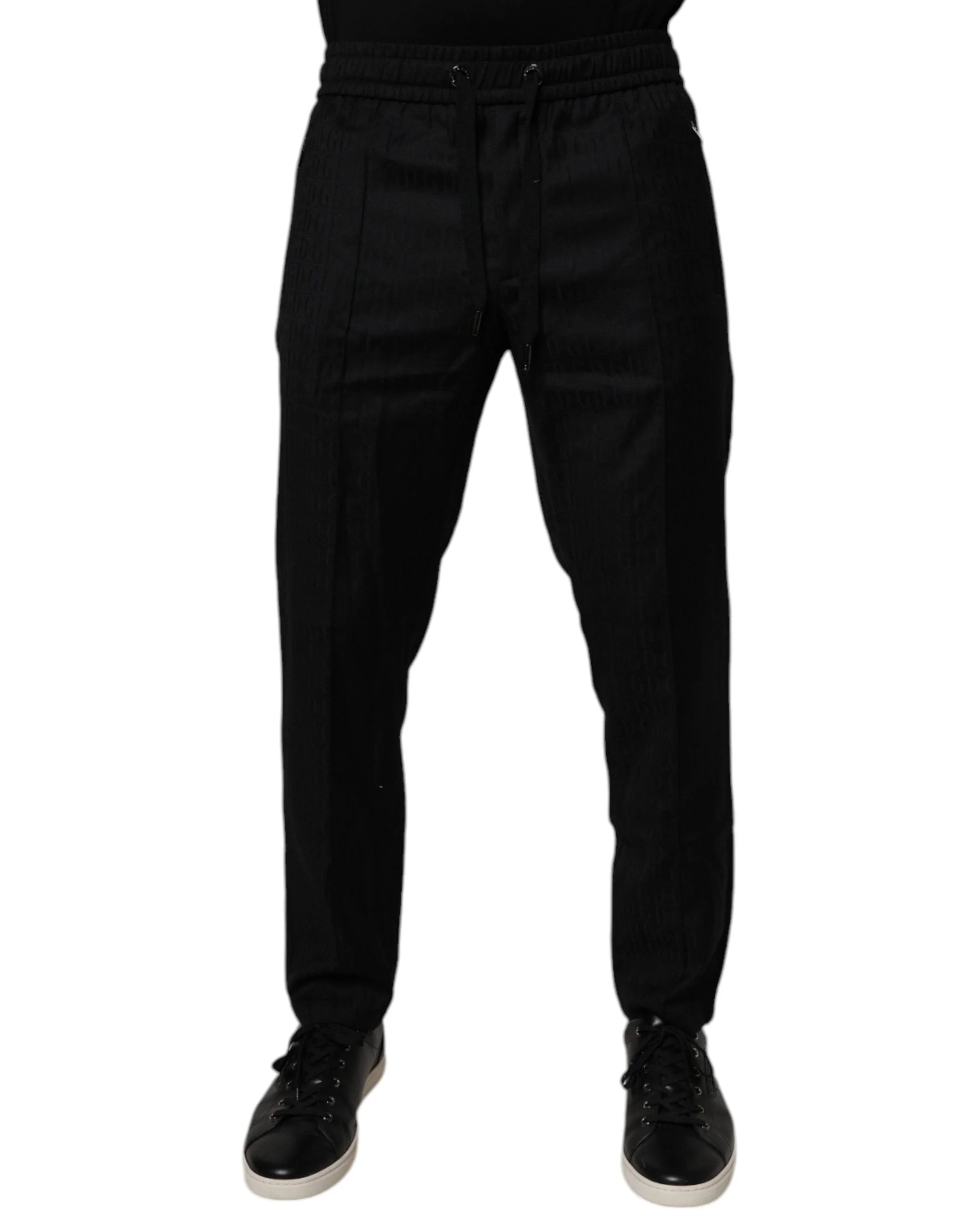 Dolce & Gabbana Black Wool Jogger Jogging Pants - IT48 | M - Joggers