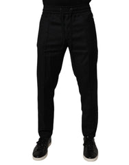 Dolce & Gabbana Black Wool Jogger Jogging Pants - IT48 | M - Joggers