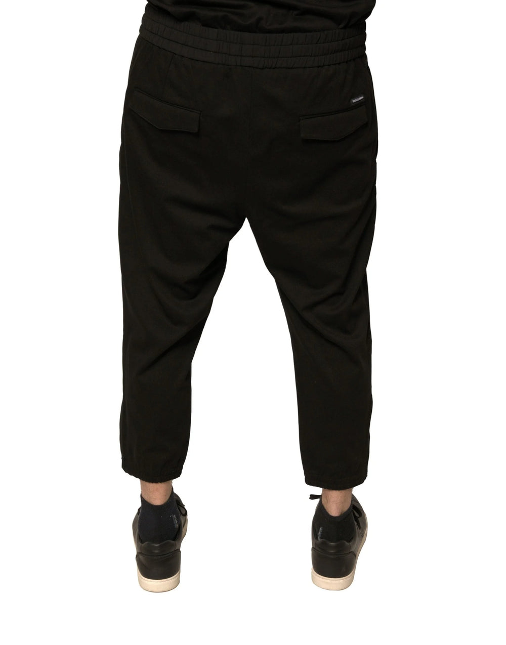 Dolce & Gabbana Black Wool Jogger Jogging Pants - IT50 | L - Joggers
