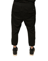 Dolce & Gabbana Black Wool Jogger Jogging Pants - IT50 | L - Joggers