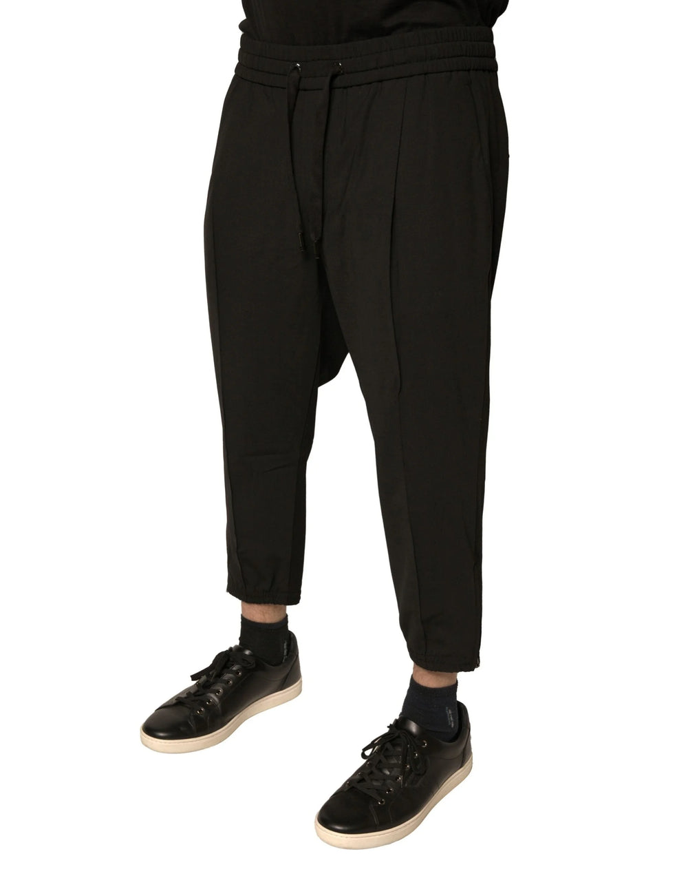 Dolce & Gabbana Black Wool Jogger Jogging Pants - IT50 | L - Joggers