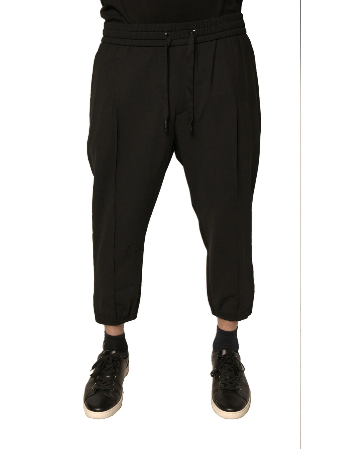 Dolce & Gabbana Black Wool Jogger Jogging Pants - IT50 | L - Joggers