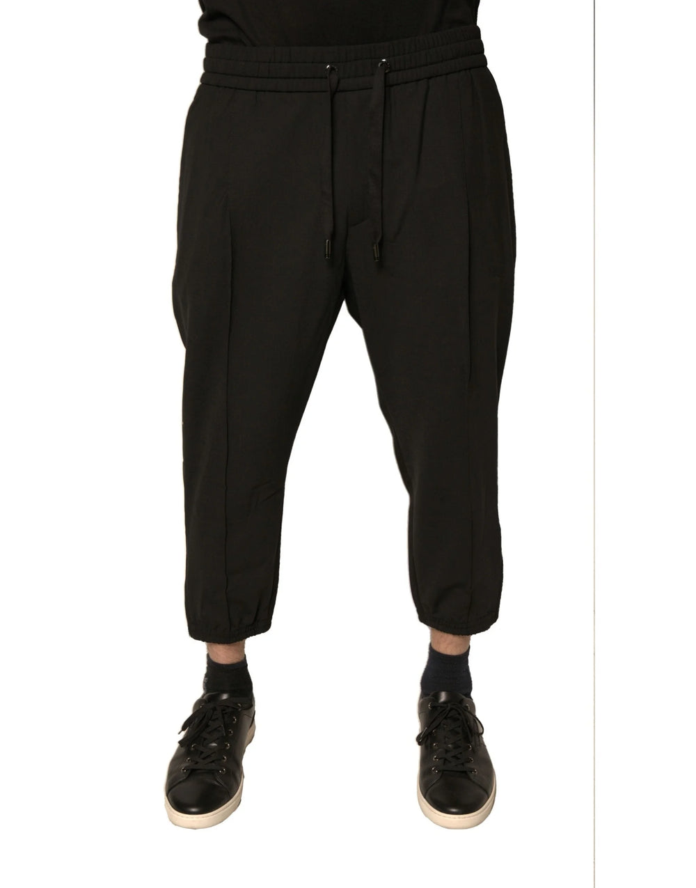 Dolce & Gabbana Black Wool Jogger Jogging Pants - IT50 | L - Joggers