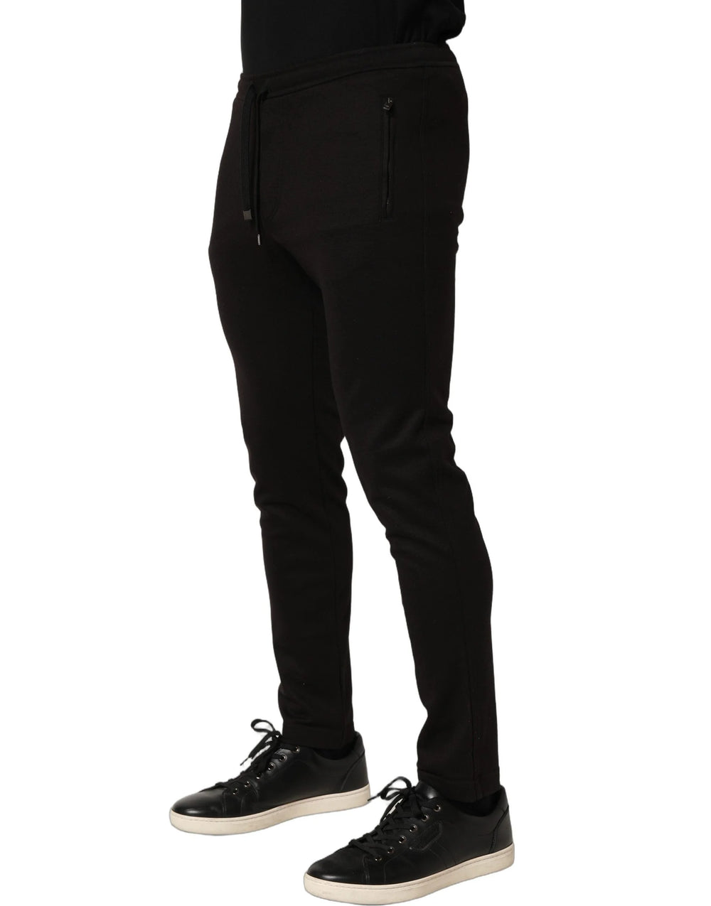 Dolce & Gabbana Black Wool Jogger Men Sweatpants Trouser Pants - IT46 | S