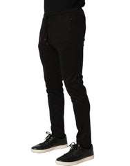 Dolce & Gabbana Black Wool Jogger Men Sweatpants Trouser Pants - IT46 | S