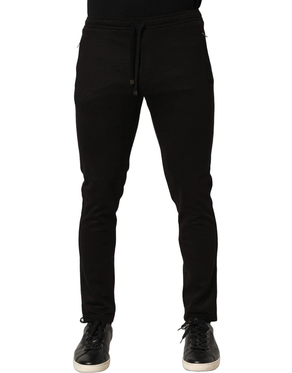 Dolce & Gabbana Black Wool Jogger Men Sweatpants Trouser Pants - IT46 | S