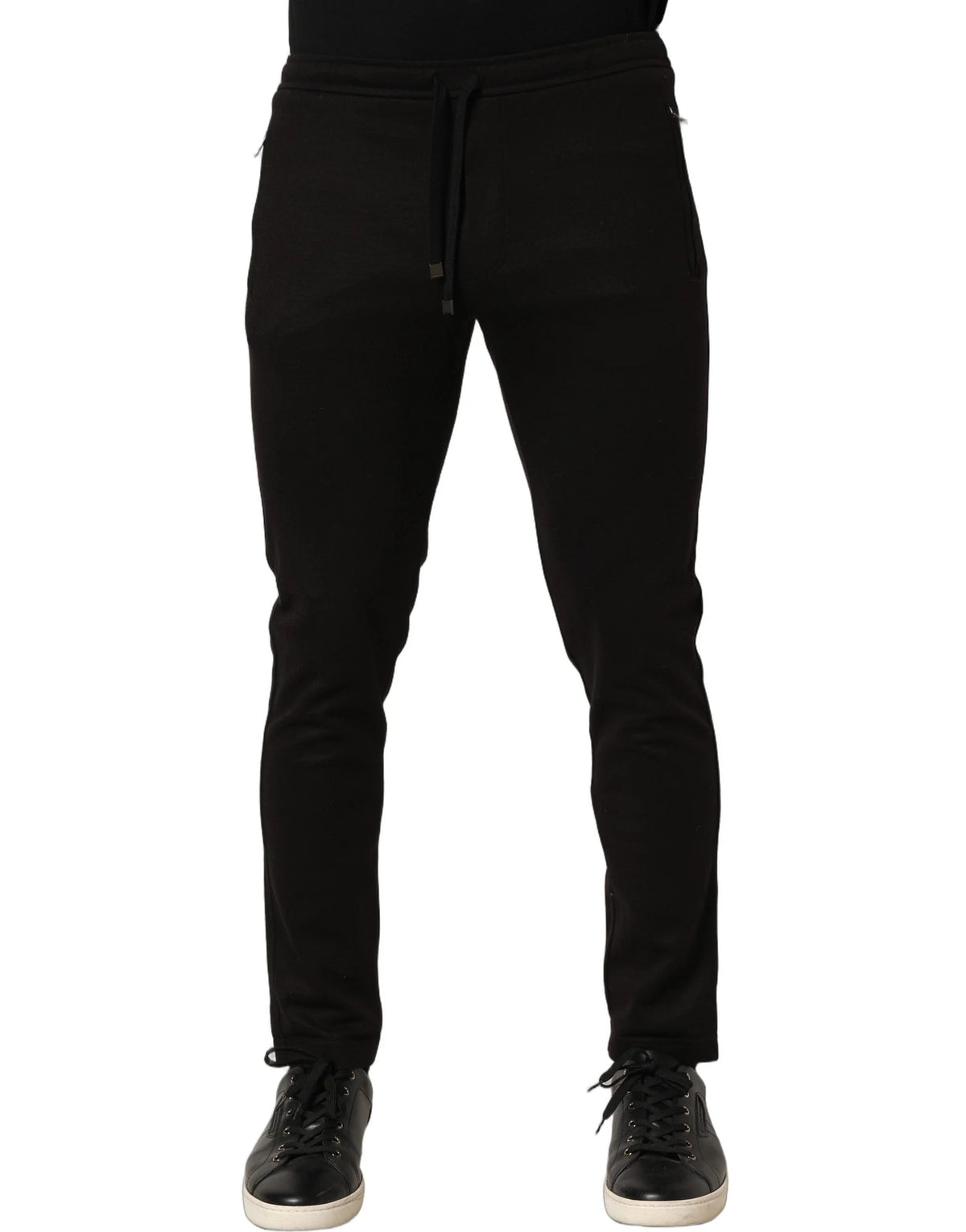 Dolce & Gabbana Black Wool Jogger Men Sweatpants Trouser Pants - IT46 | S