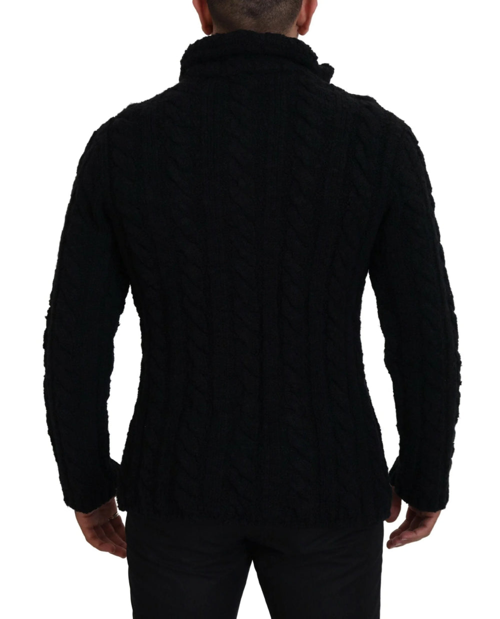 Dolce & Gabbana Black Wool Knit Button Cardigan Sweater - IT44 | XS - Cardigans