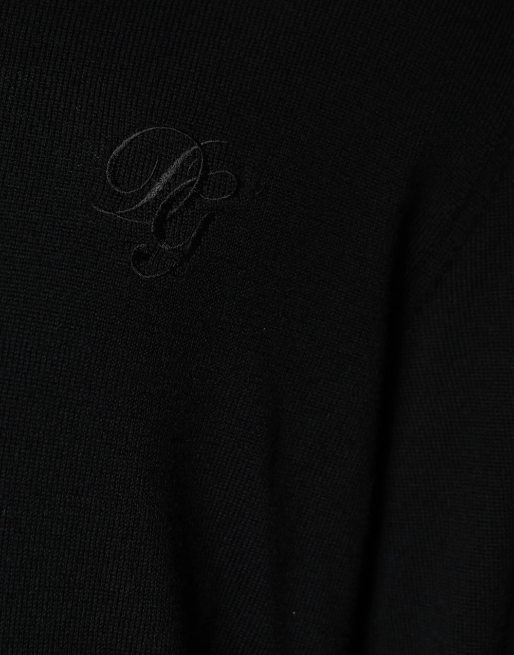 Dolce & Gabbana Black Wool Knit Crew Neck Pullover Sweater - IT50 | L - Sweaters