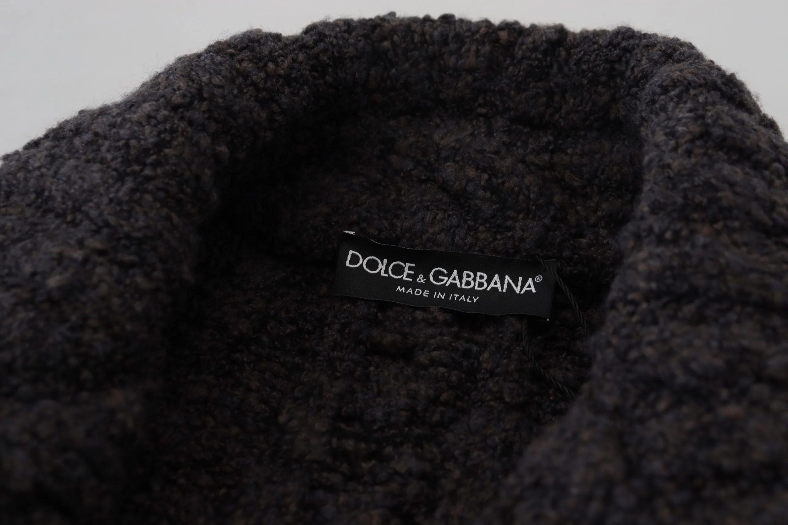 Dolce & Gabbana Black Wool Knit Double Breasted Coat Jacket - IT46 | S - Overcoats