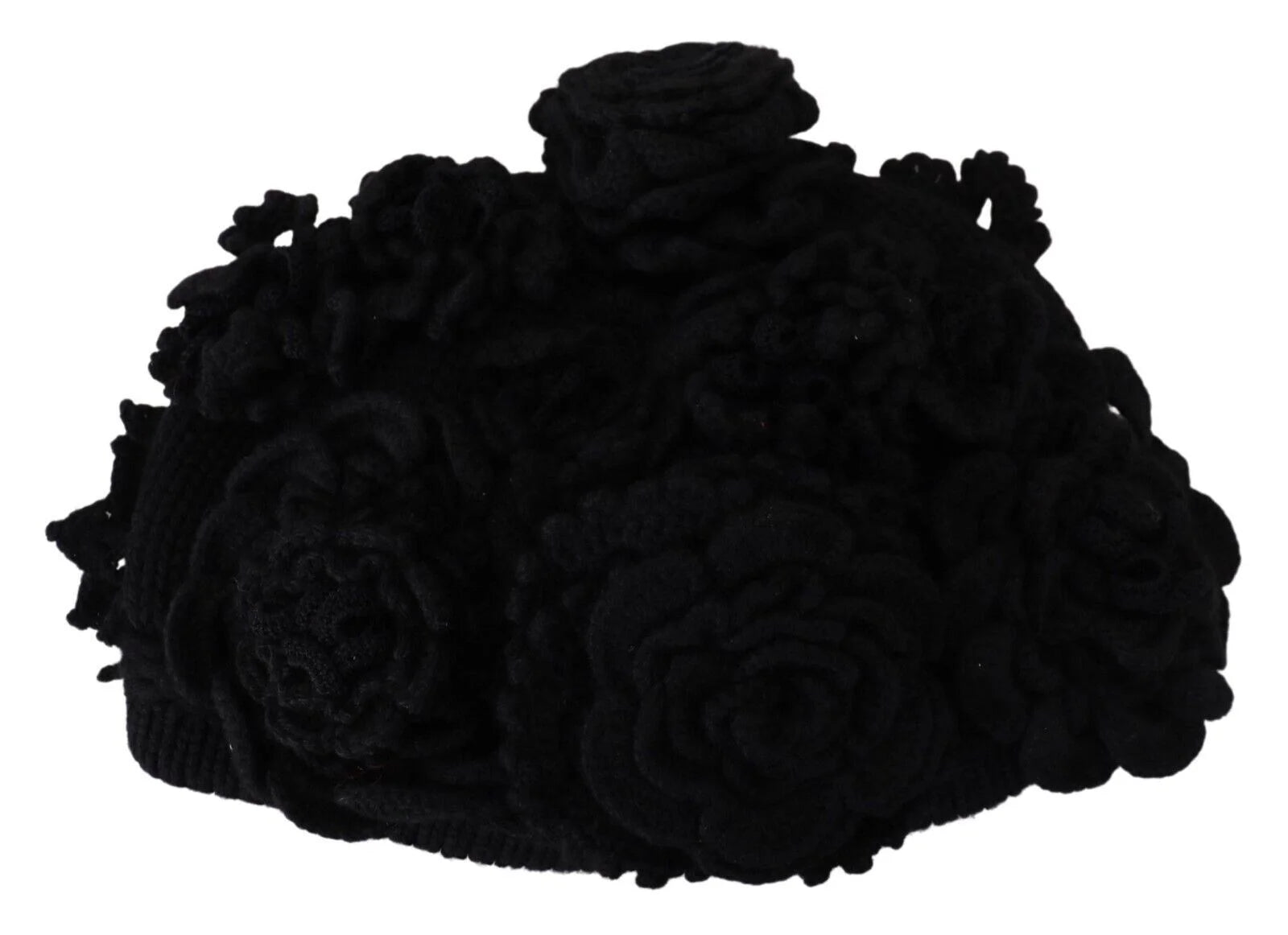 Dolce & Gabbana Black Wool Knit Winter Beanie Hat - Beanies