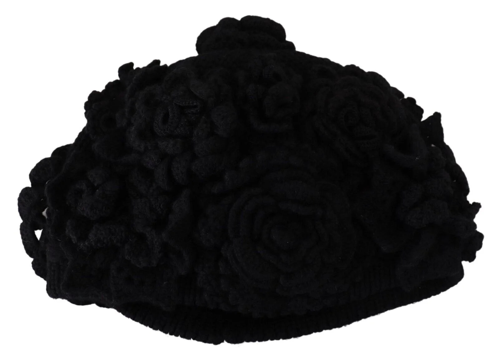 Dolce & Gabbana Black Wool Knit Winter Beanie Hat - Beanies