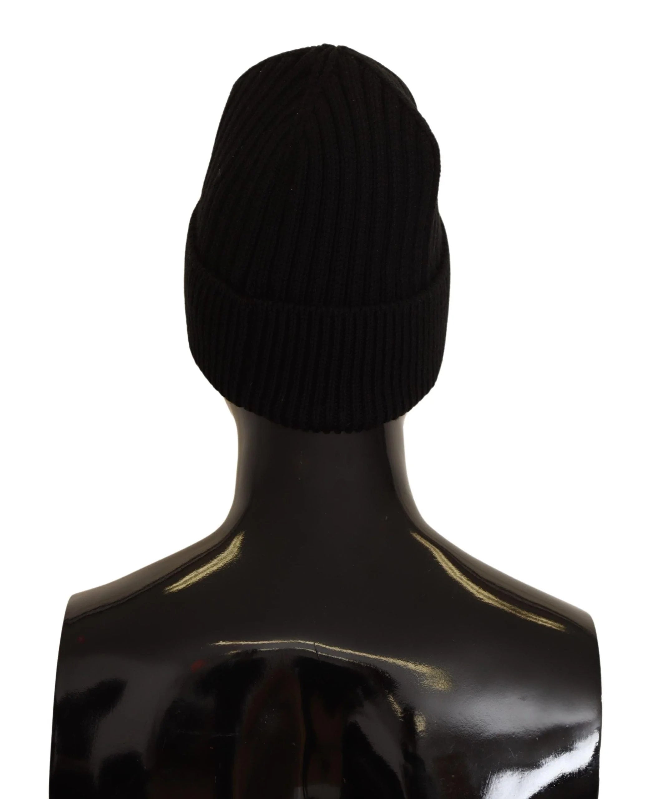 Dolce & Gabbana Black Wool Knit Women Winter Hat - Beanies