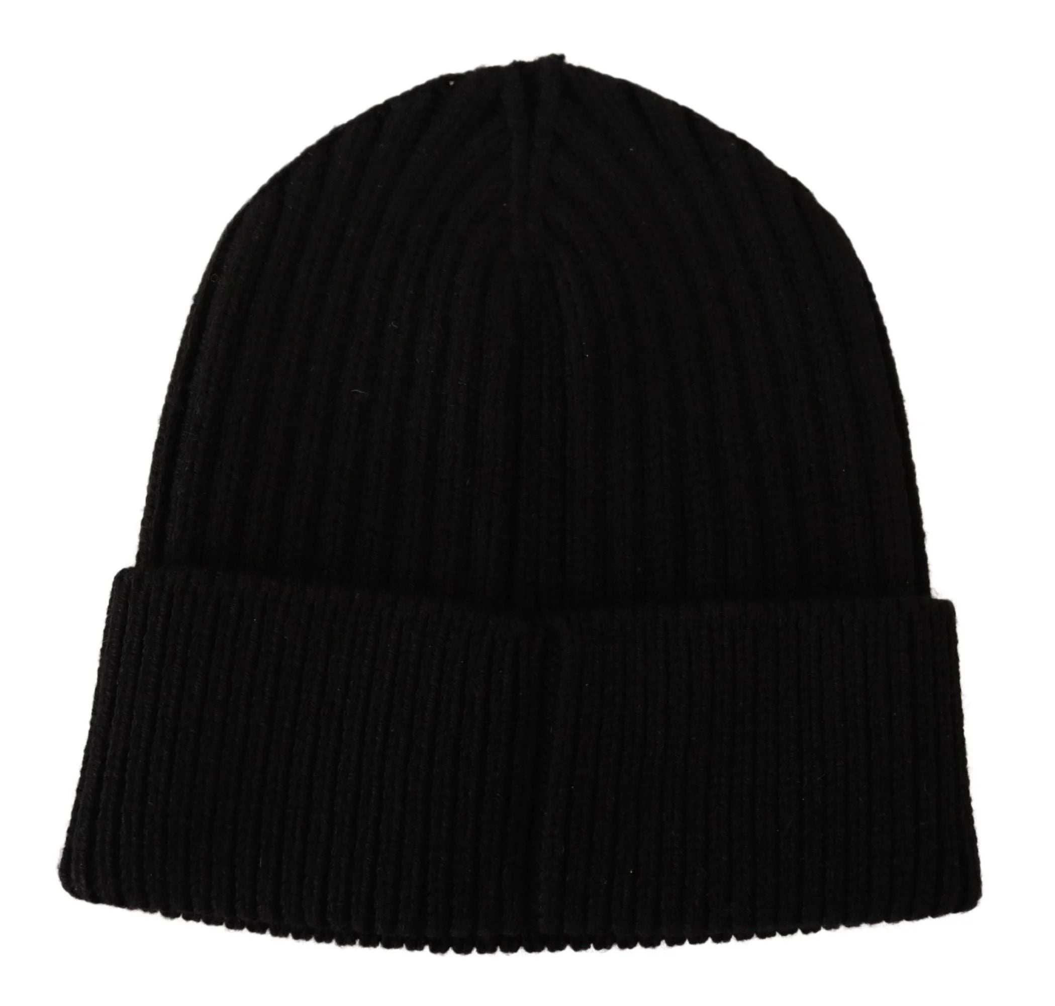 Dolce & Gabbana Black Wool Knit Women Winter Hat - Beanies