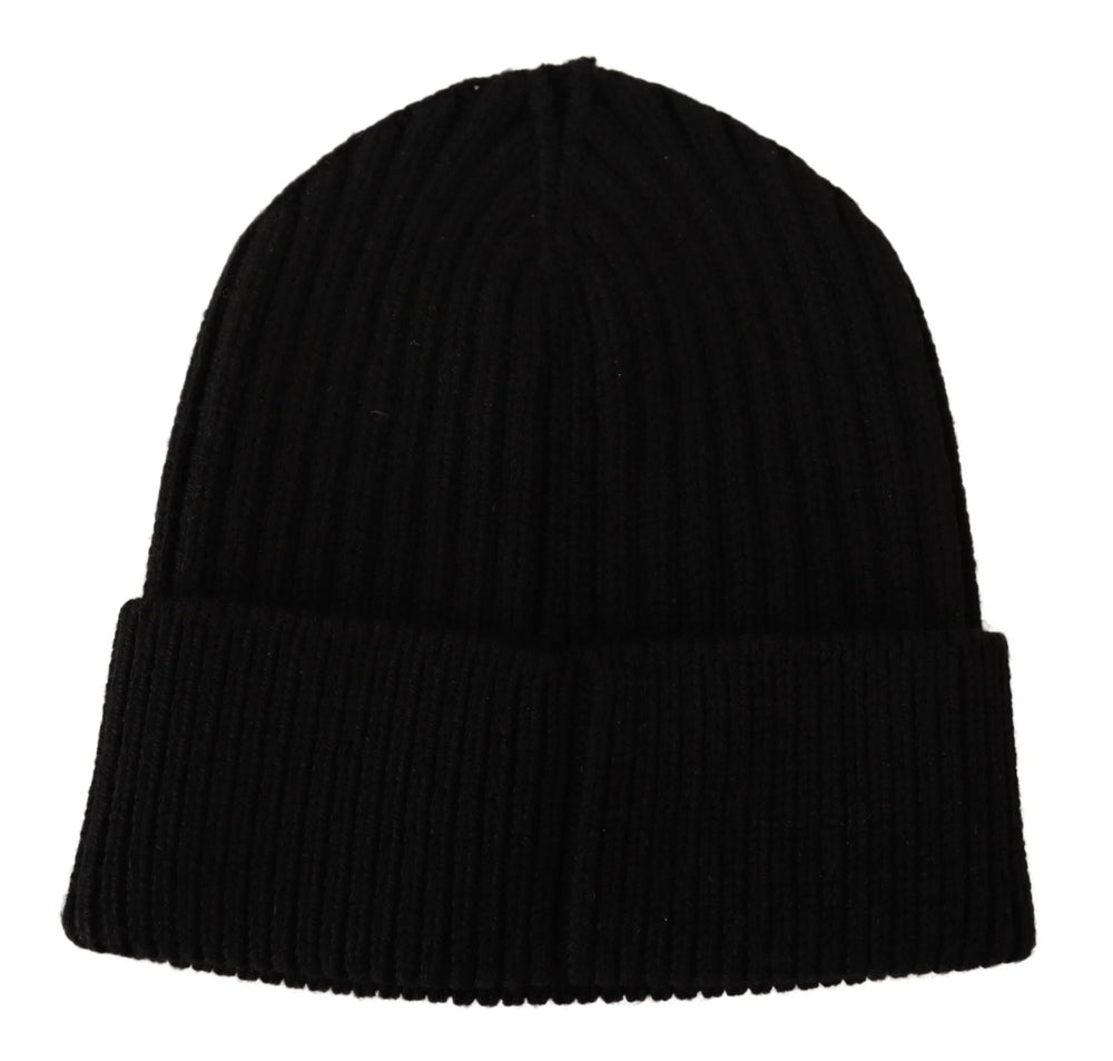 Dolce & Gabbana Black Wool Knit Women Winter Hat - Beanies