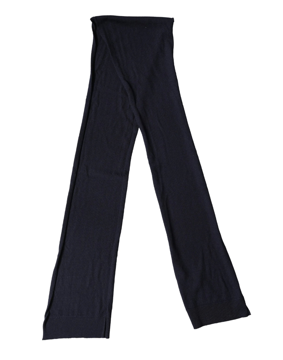 Dolce & Gabbana Black Wool Knitted Shawl Neck Wrap 200cm x 25cm Scarf