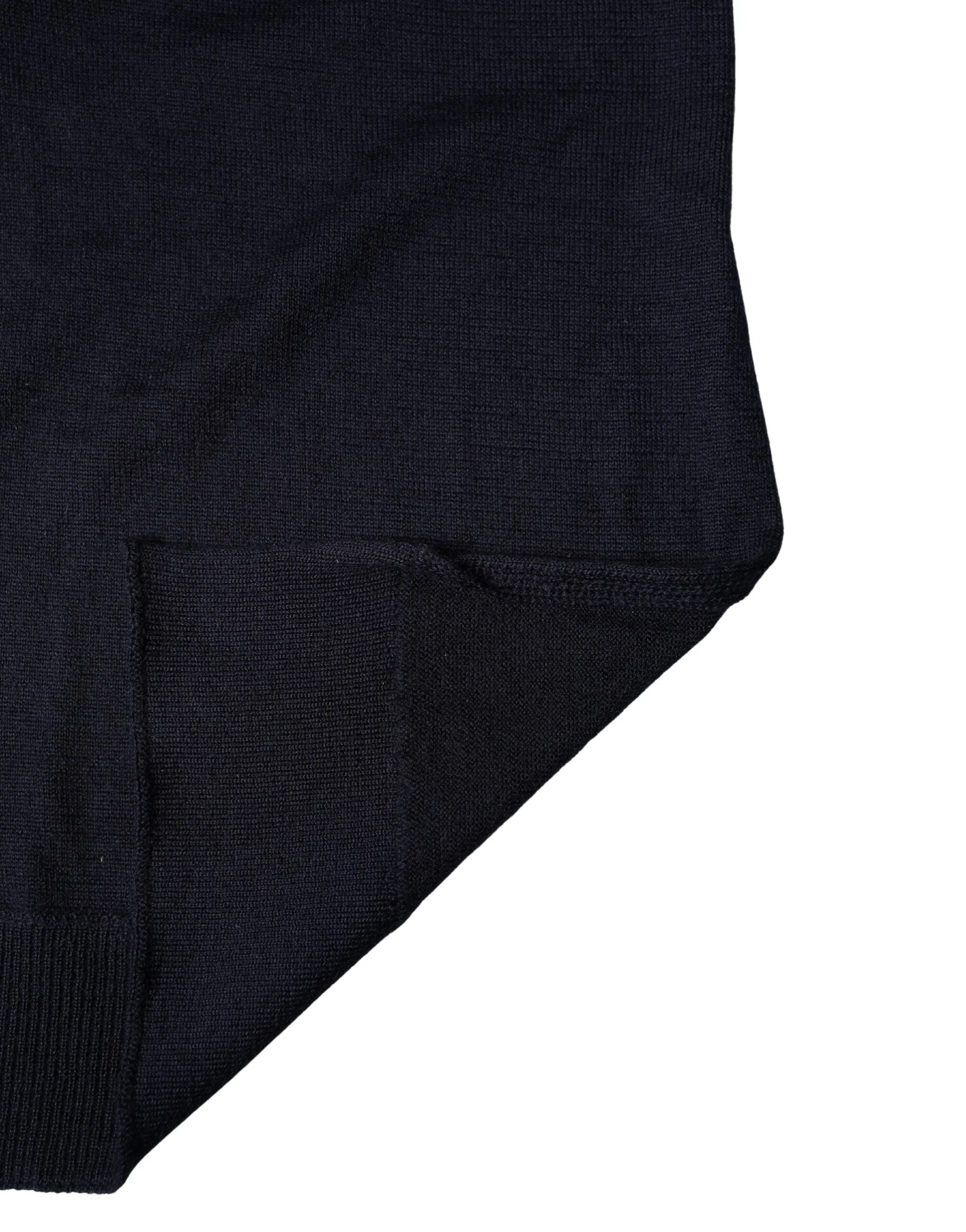 Dolce & Gabbana Black Wool Knitted Shawl Neck Wrap 200cm x 25cm Scarf