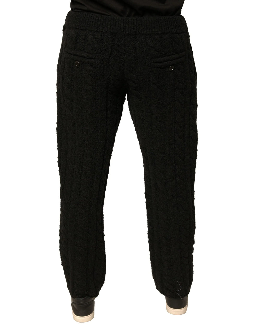 Dolce & Gabbana Black Wool Knitted Skinny Pants - IT44 | XS - Trousers