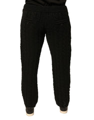 Dolce & Gabbana Black Wool Knitted Skinny Pants - IT44 | XS - Trousers