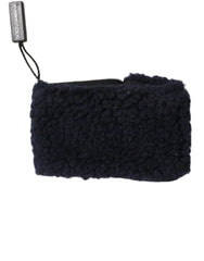 Dolce & Gabbana Black Wool Knitted Sweatbands Men Wristband