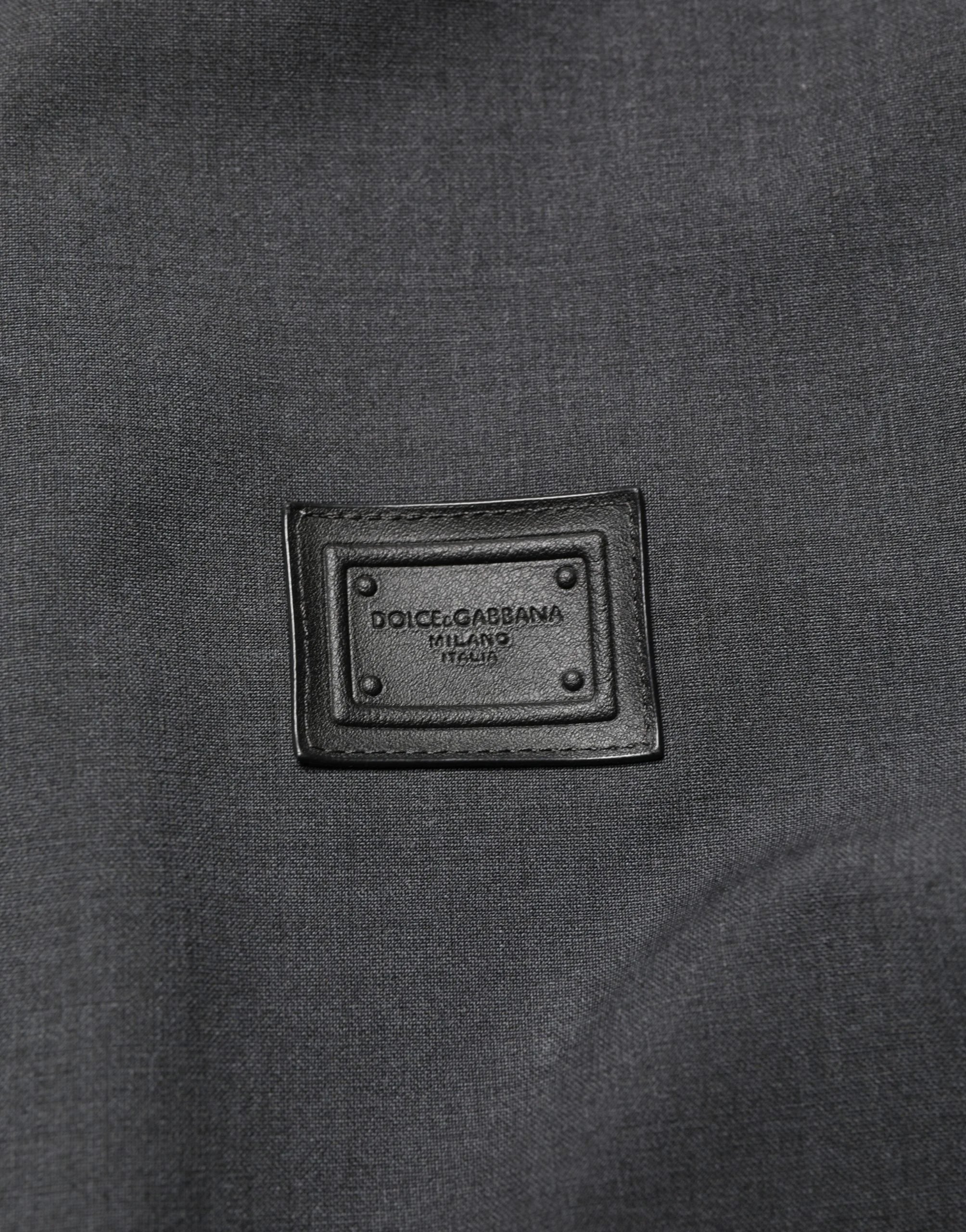 Dolce & Gabbana Black Wool Logo Full Zip Men Bomber Jacket - IT48 | M - Bomber Jackets