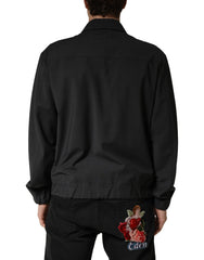 Dolce & Gabbana Black Wool Logo Full Zip Men Bomber Jacket - IT48 | M - Bomber Jackets
