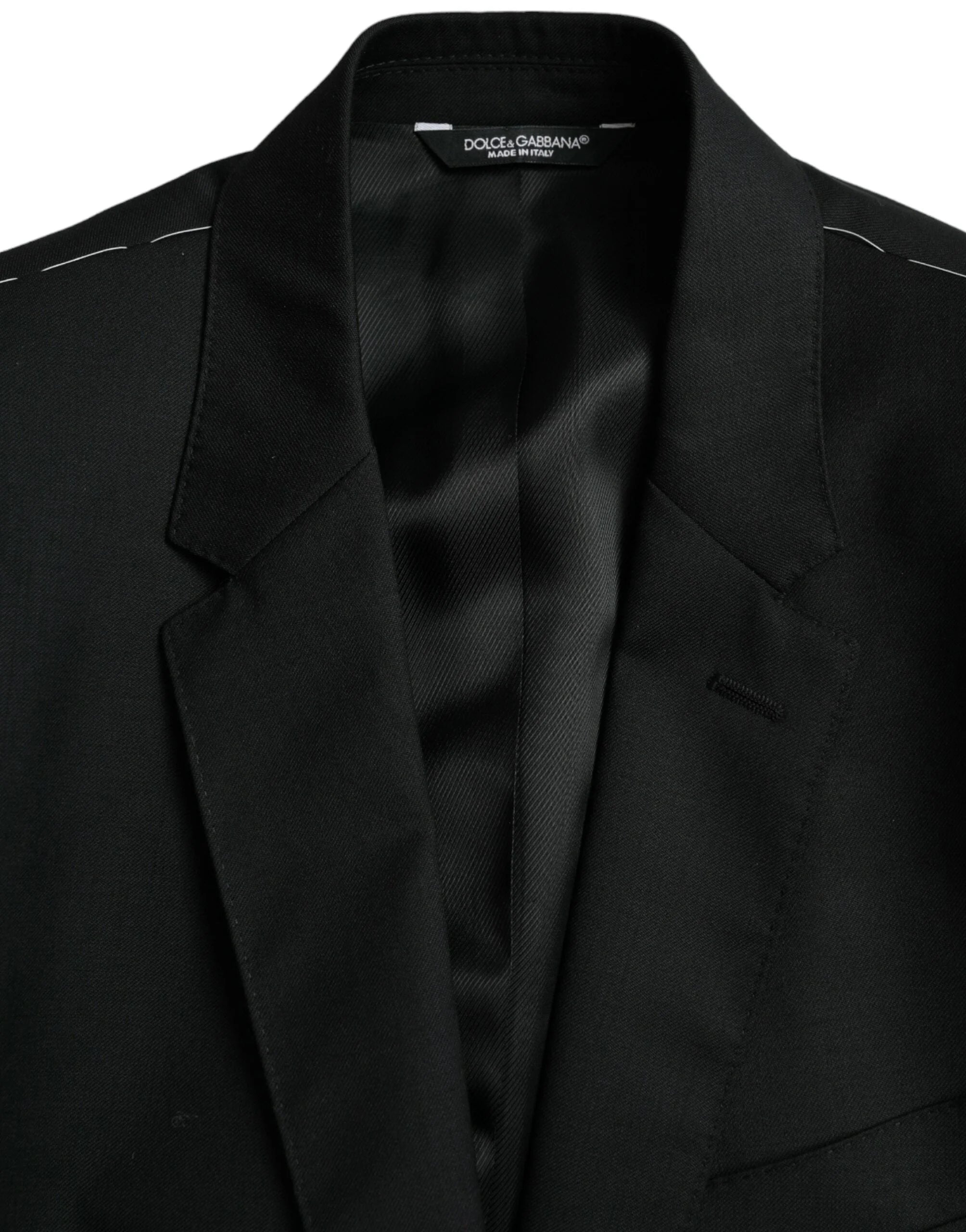 Dolce & Gabbana Black Wool MARTINI Single Breasted Blazer - IT48 | M - Sport Jackets