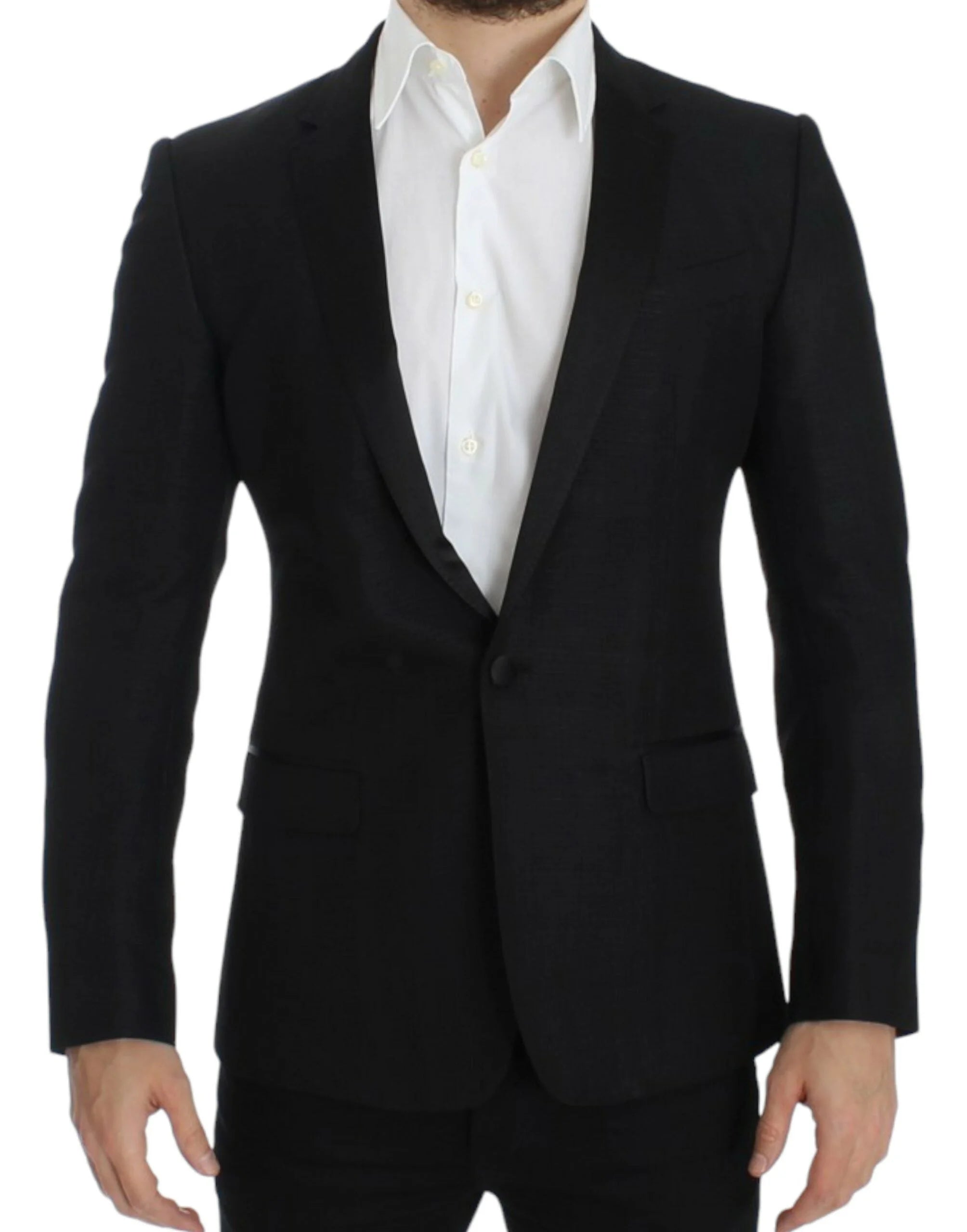 Dolce & Gabbana Black wool MARTINI slim blazer - IT46 | S - Sport Jackets