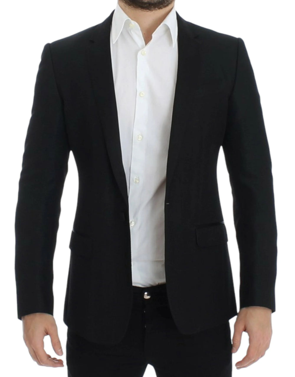 Dolce & Gabbana Black wool MARTINI slim blazer - IT46 | S - Sport Jackets