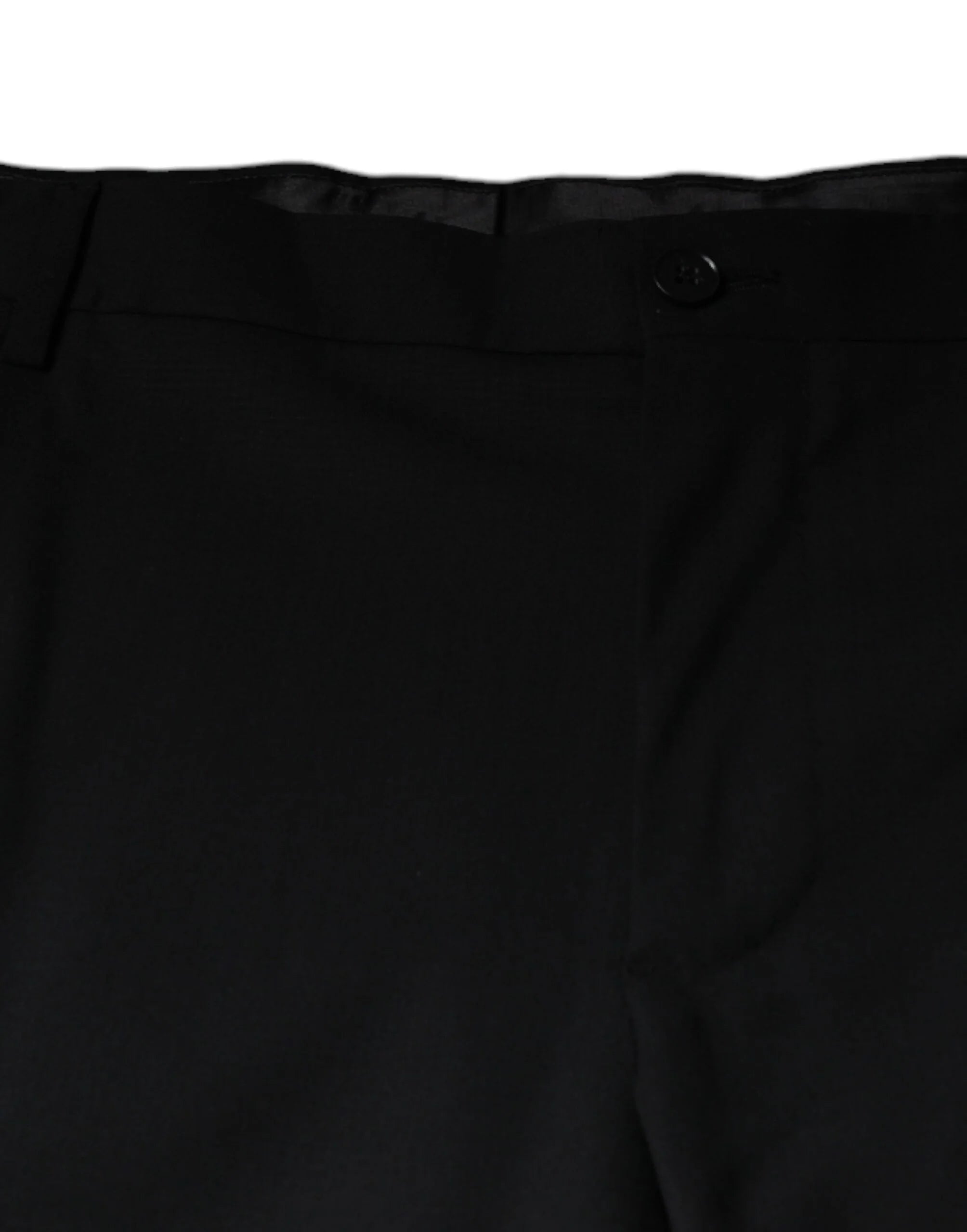 Dolce & Gabbana Black Wool Men Formal Dress Pants - IT58 | XXL - Trousers
