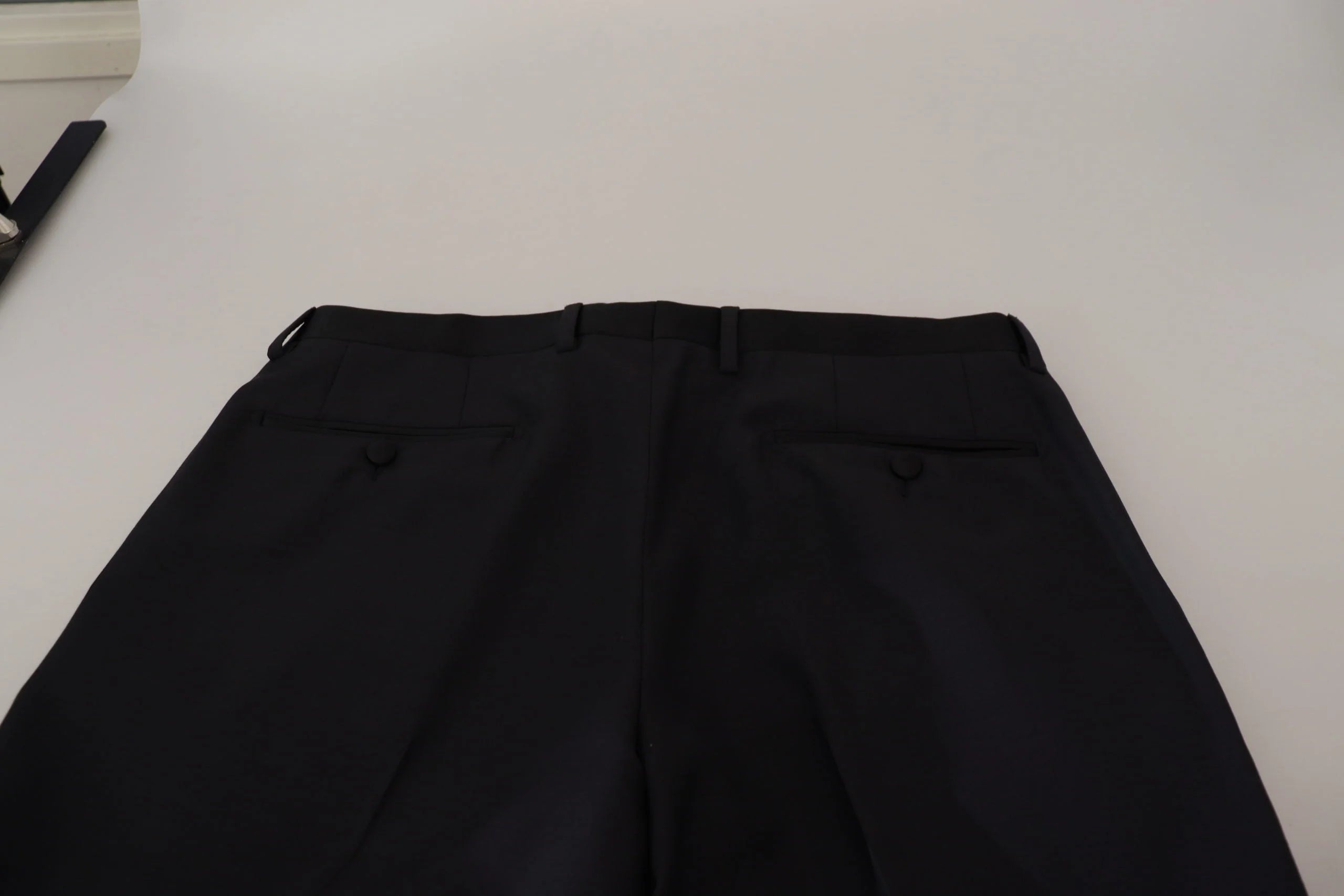 Dolce & Gabbana Black Wool Men Formal Pants - IT50 | L - Trousers